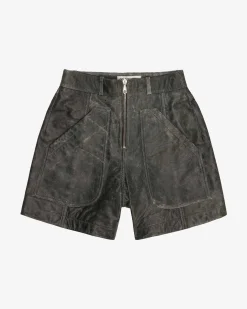 Sale CB CRACKED LEATHER SHORTS Shorts