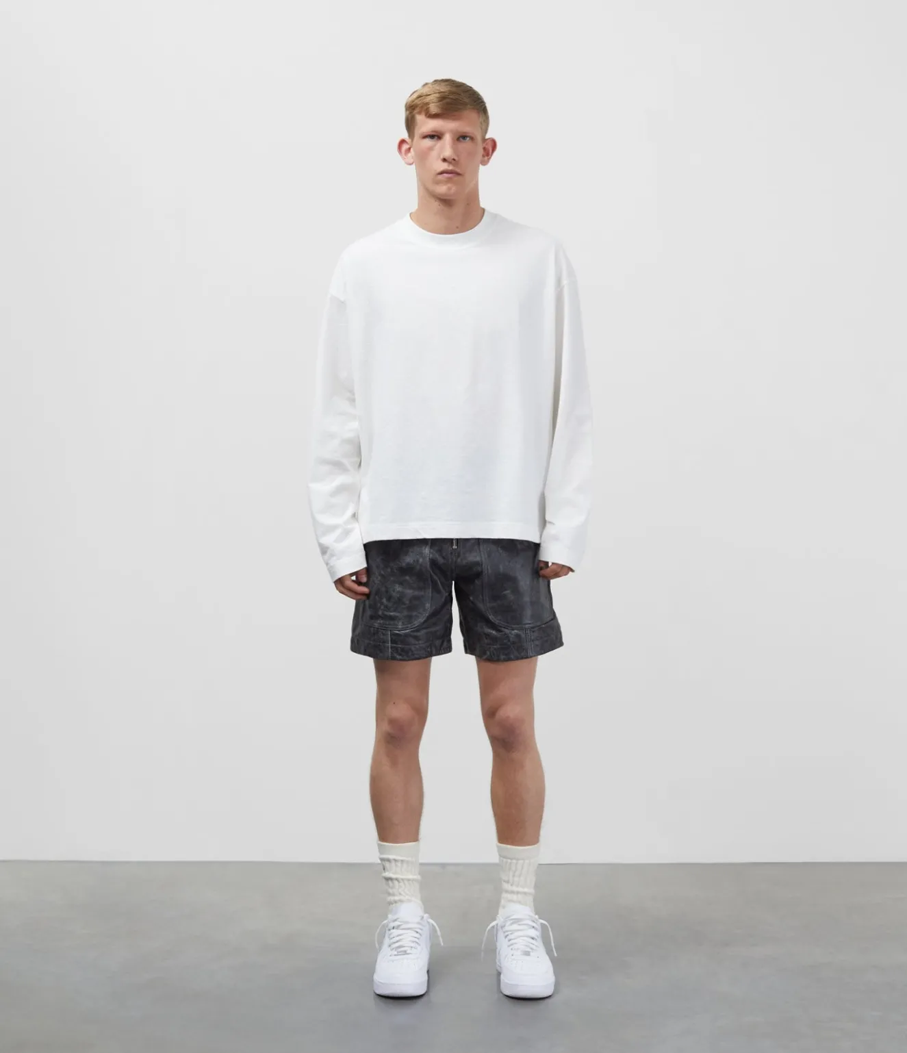 Sale CB CRACKED LEATHER SHORTS Shorts