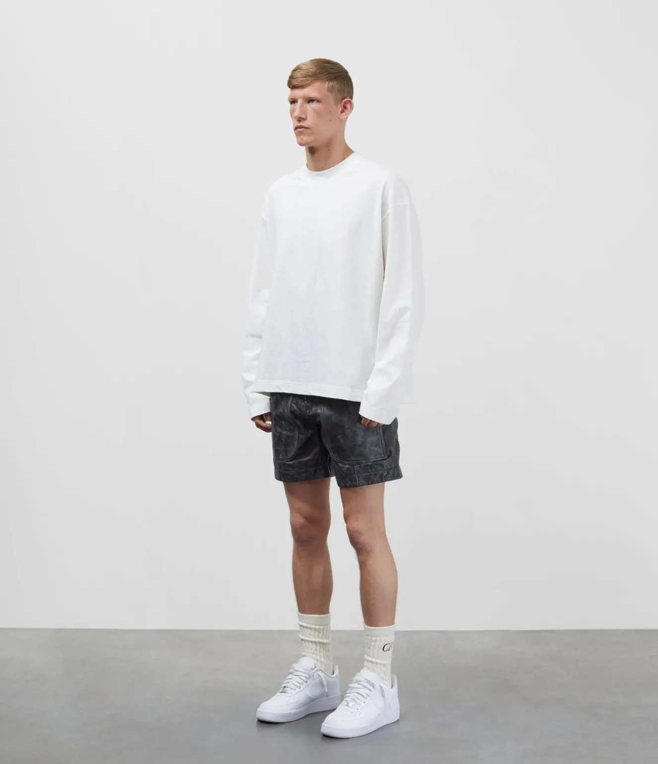 Sale CB CRACKED LEATHER SHORTS Shorts