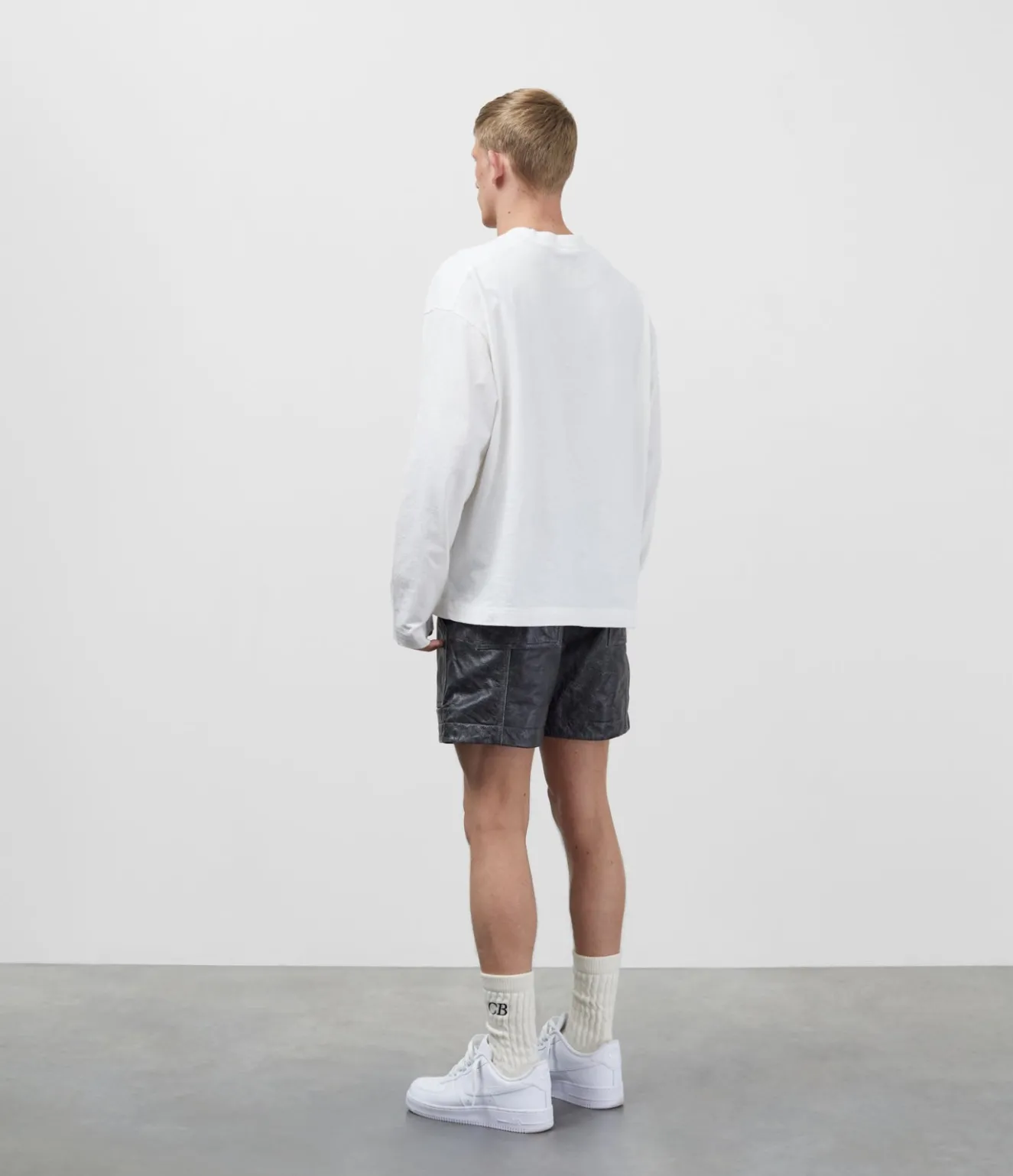 Sale CB CRACKED LEATHER SHORTS Shorts