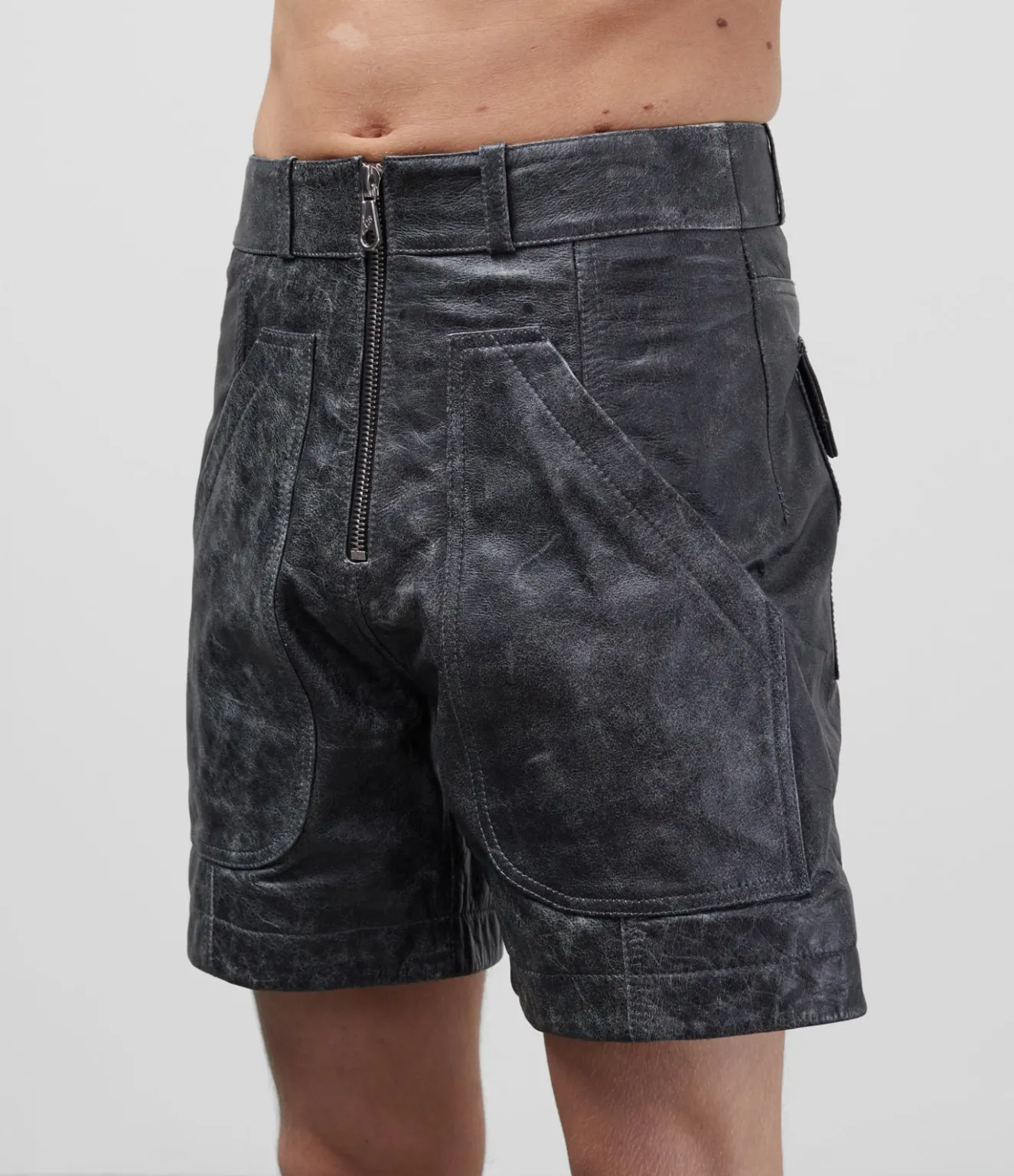 Sale CB CRACKED LEATHER SHORTS Shorts