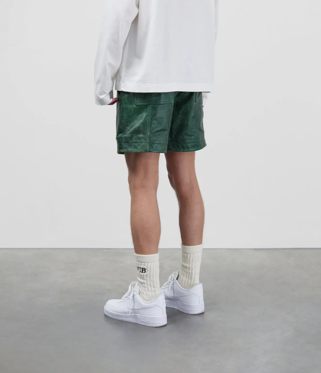 CB CRACKED LEATHER SHORTS Shorts
