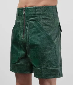 CB CRACKED LEATHER SHORTS Shorts