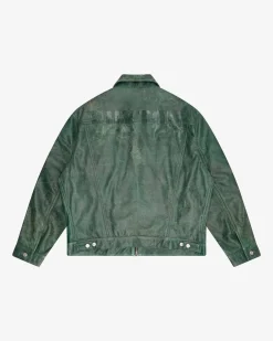 CB CRACKED LEATHER TRUCKER Outerwear|Leather