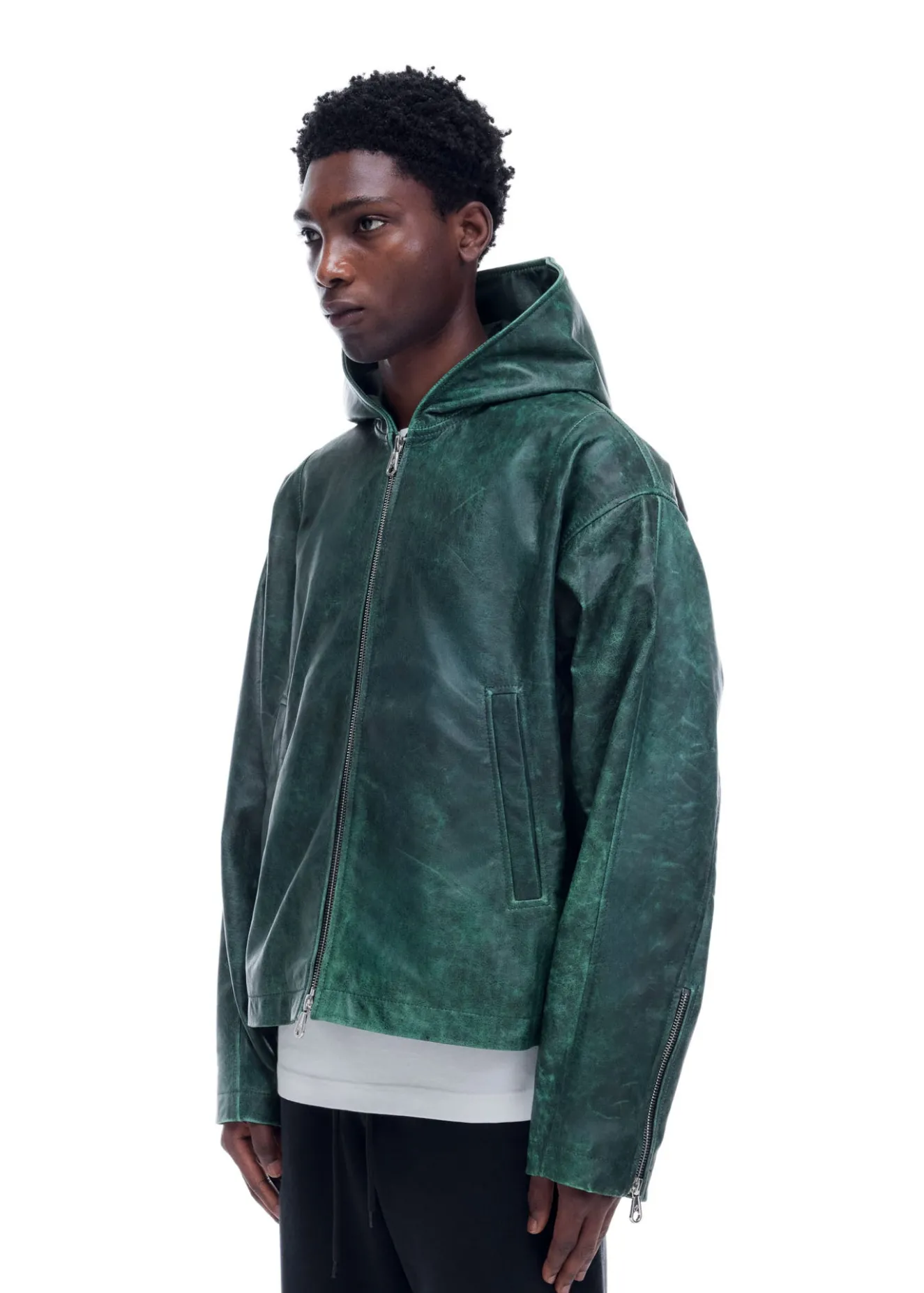 Sale CB HOODED LEATHER JACKET Outerwear|Leather