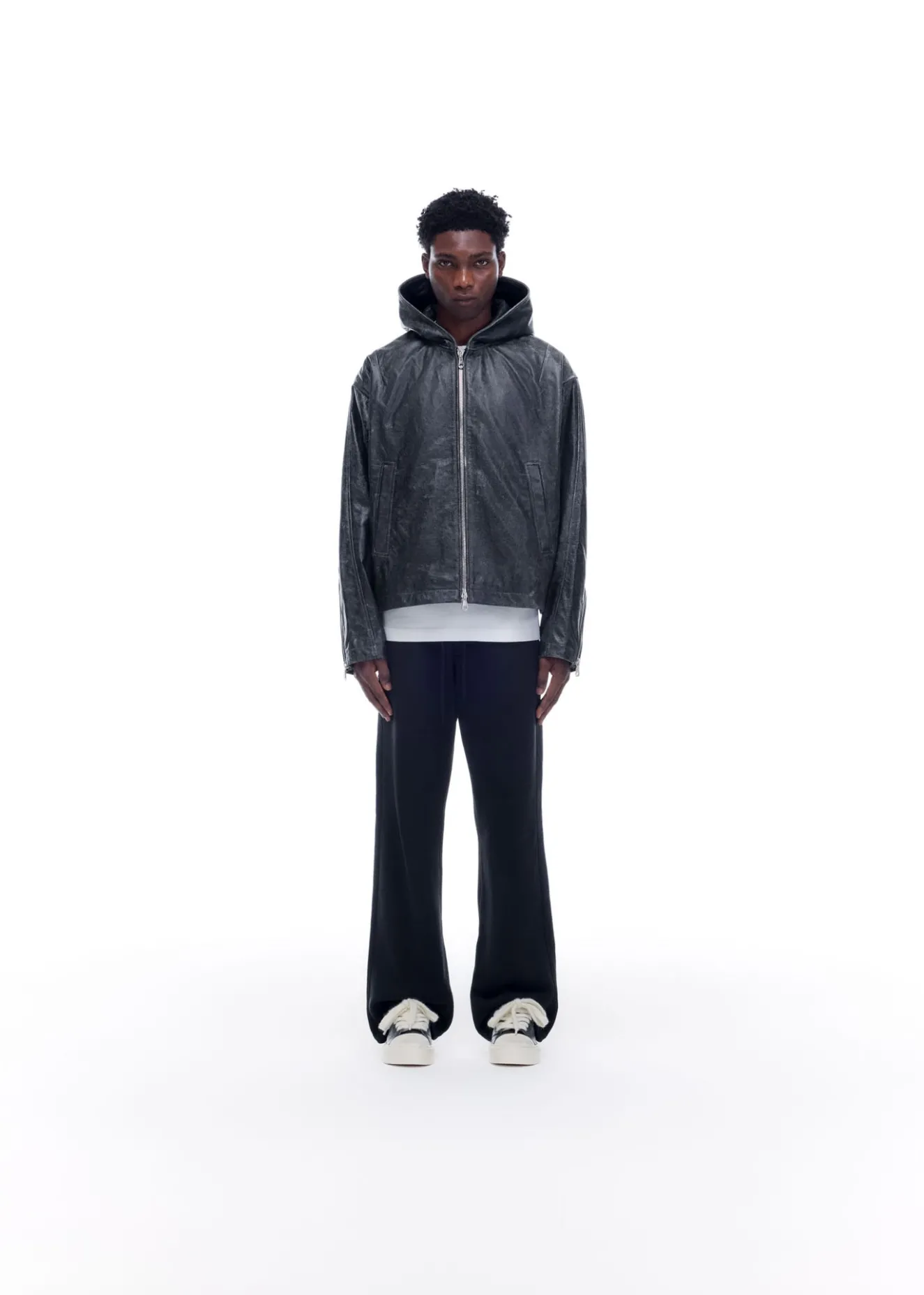 Sale CB HOODED LEATHER JACKET Outerwear|Leather