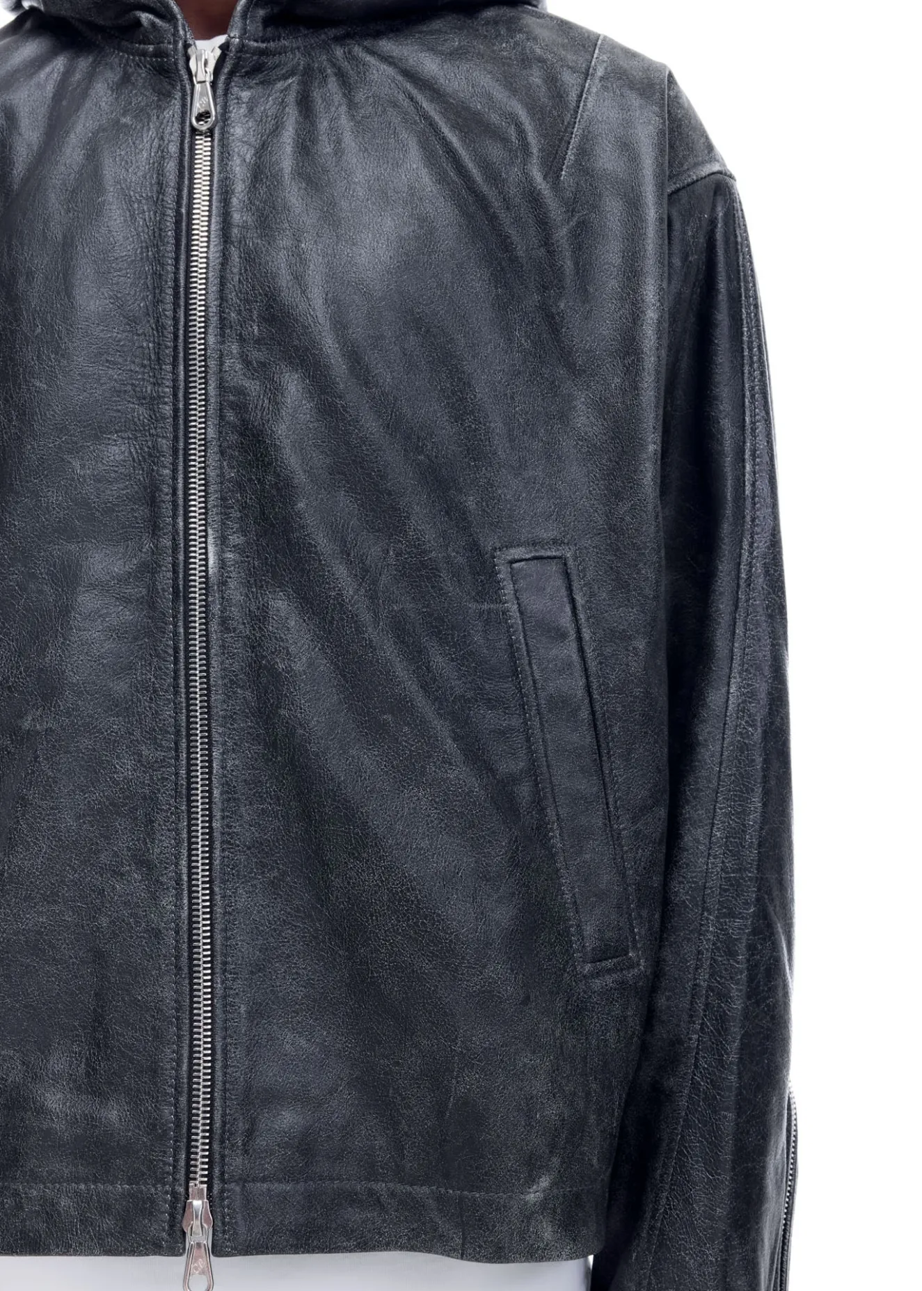Sale CB HOODED LEATHER JACKET Outerwear|Leather