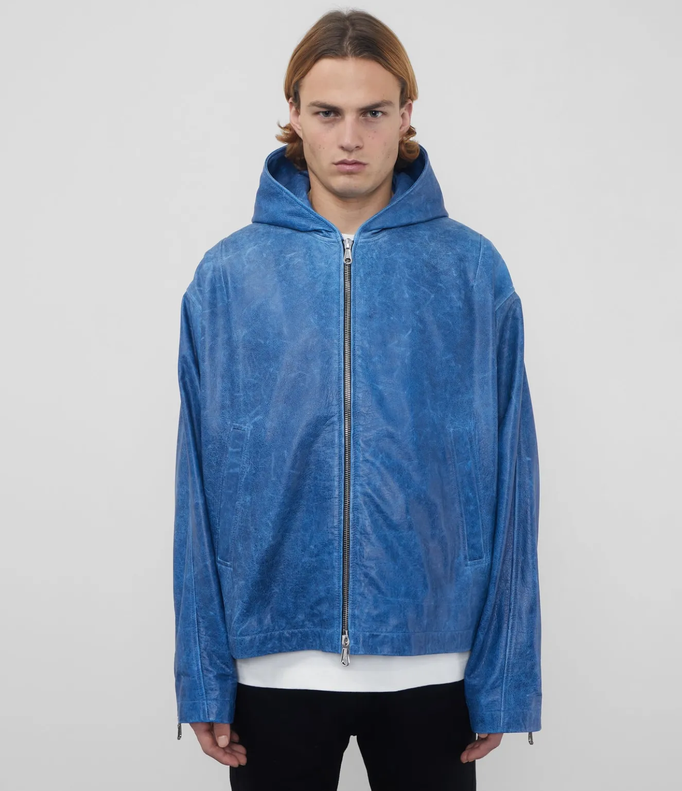 Outlet CB HOODED LEATHER JACKET Outerwear|Leather