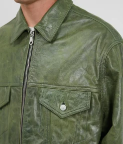 Sale CB LEATHER TRUCKER Outerwear|Leather