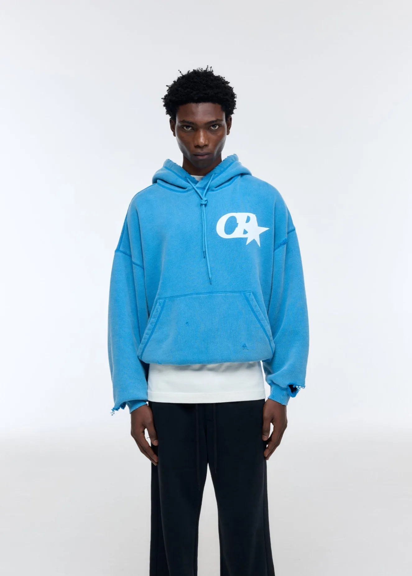 Discount CB STAR DISTRESSED POCKET HOODIE Hoodies