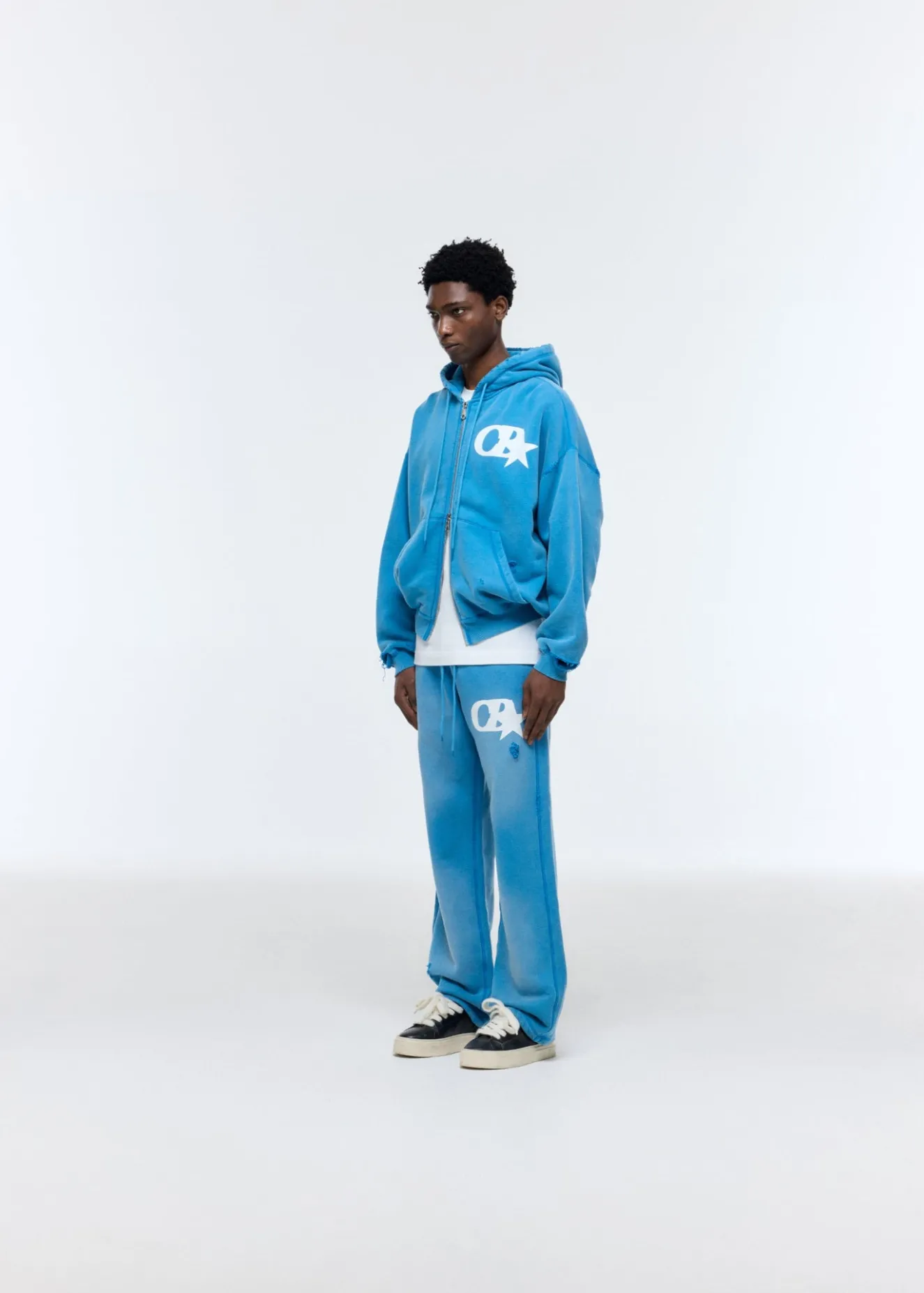 New CB STAR DISTRESSED POCKET ZIPPED HOODIE Hoodies