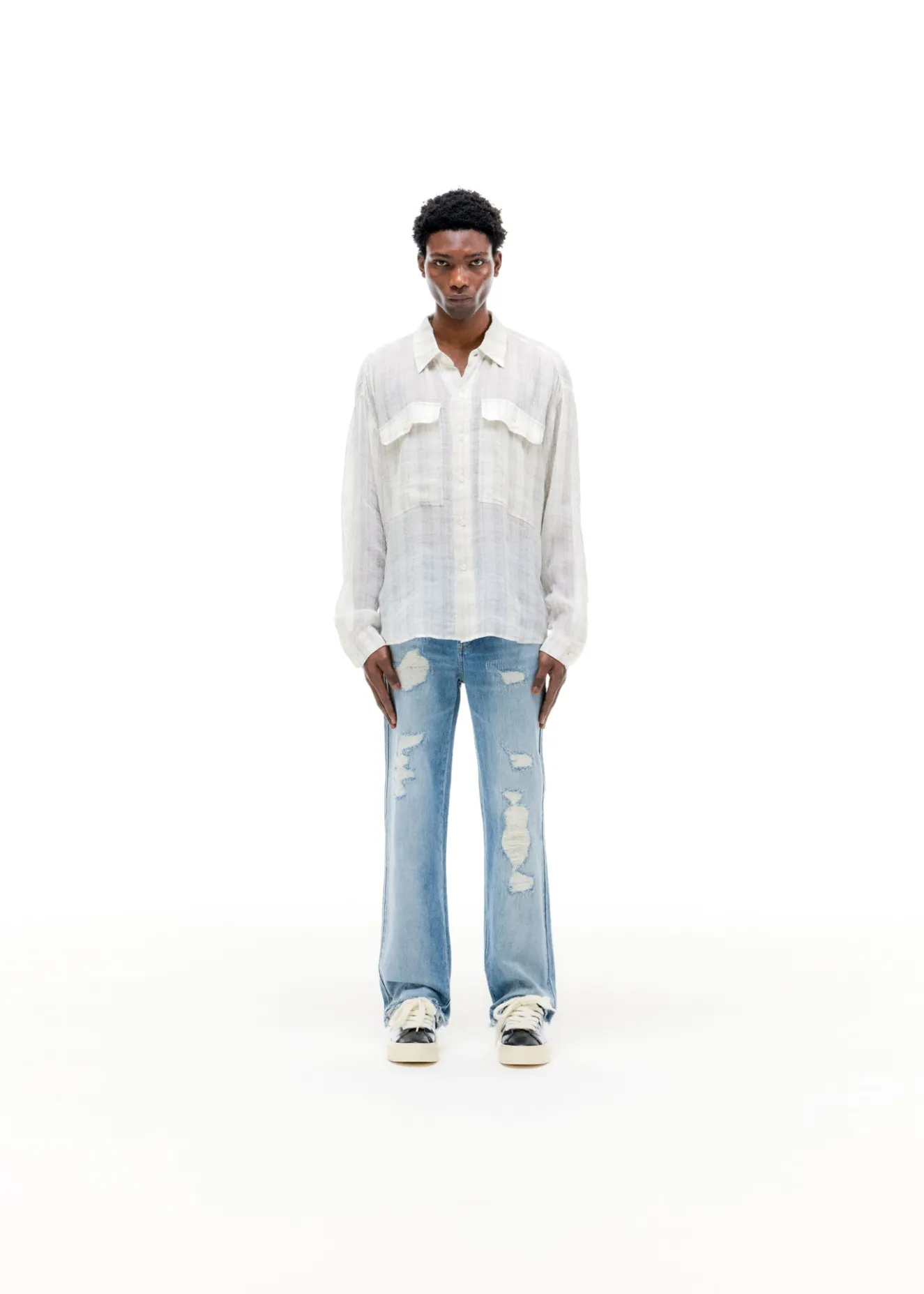 Online CHECKED SLUBBY SHIRT Shirts