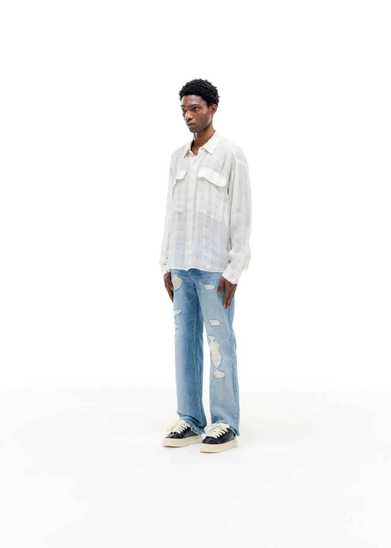 Online CHECKED SLUBBY SHIRT Shirts