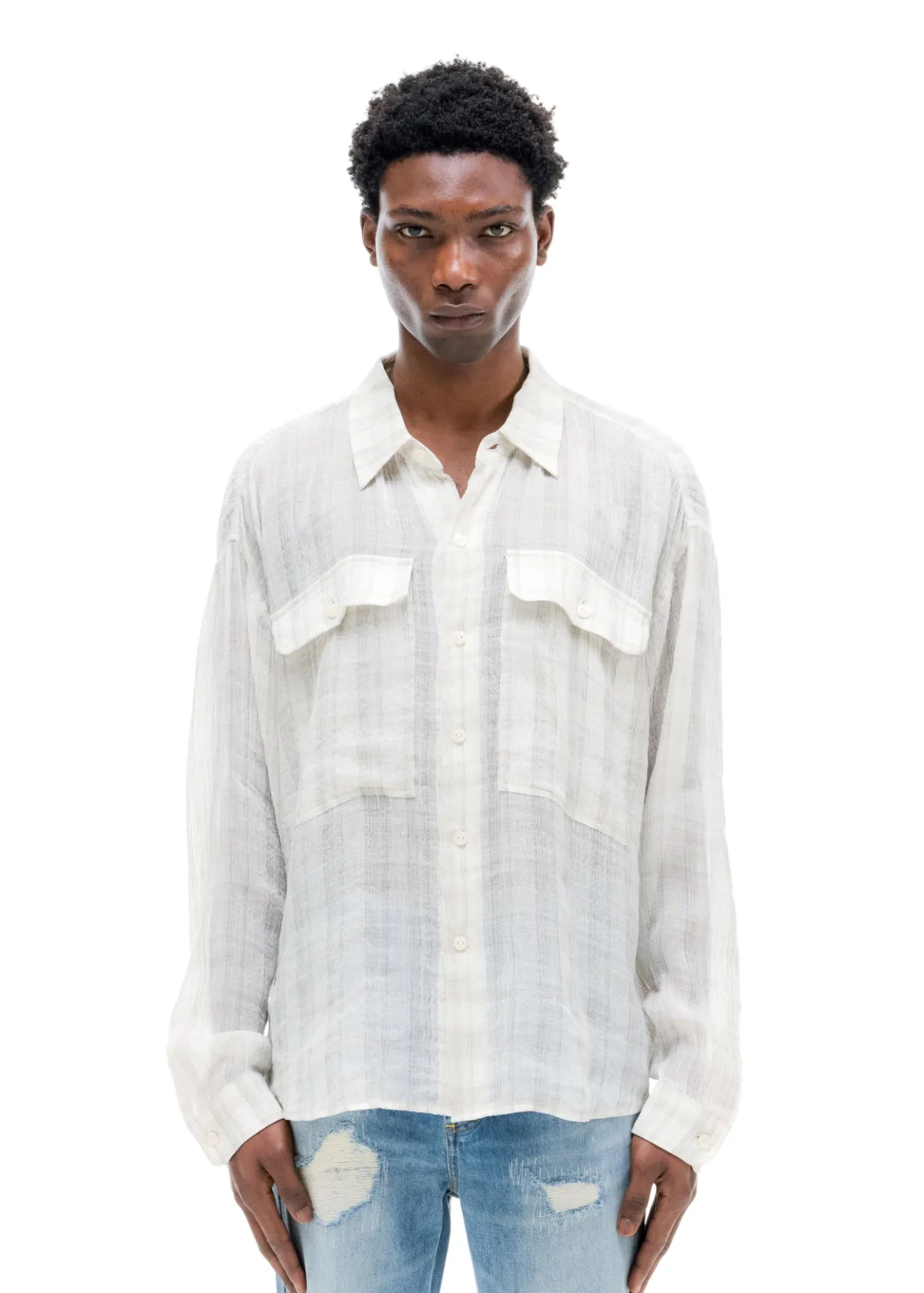 Online CHECKED SLUBBY SHIRT Shirts
