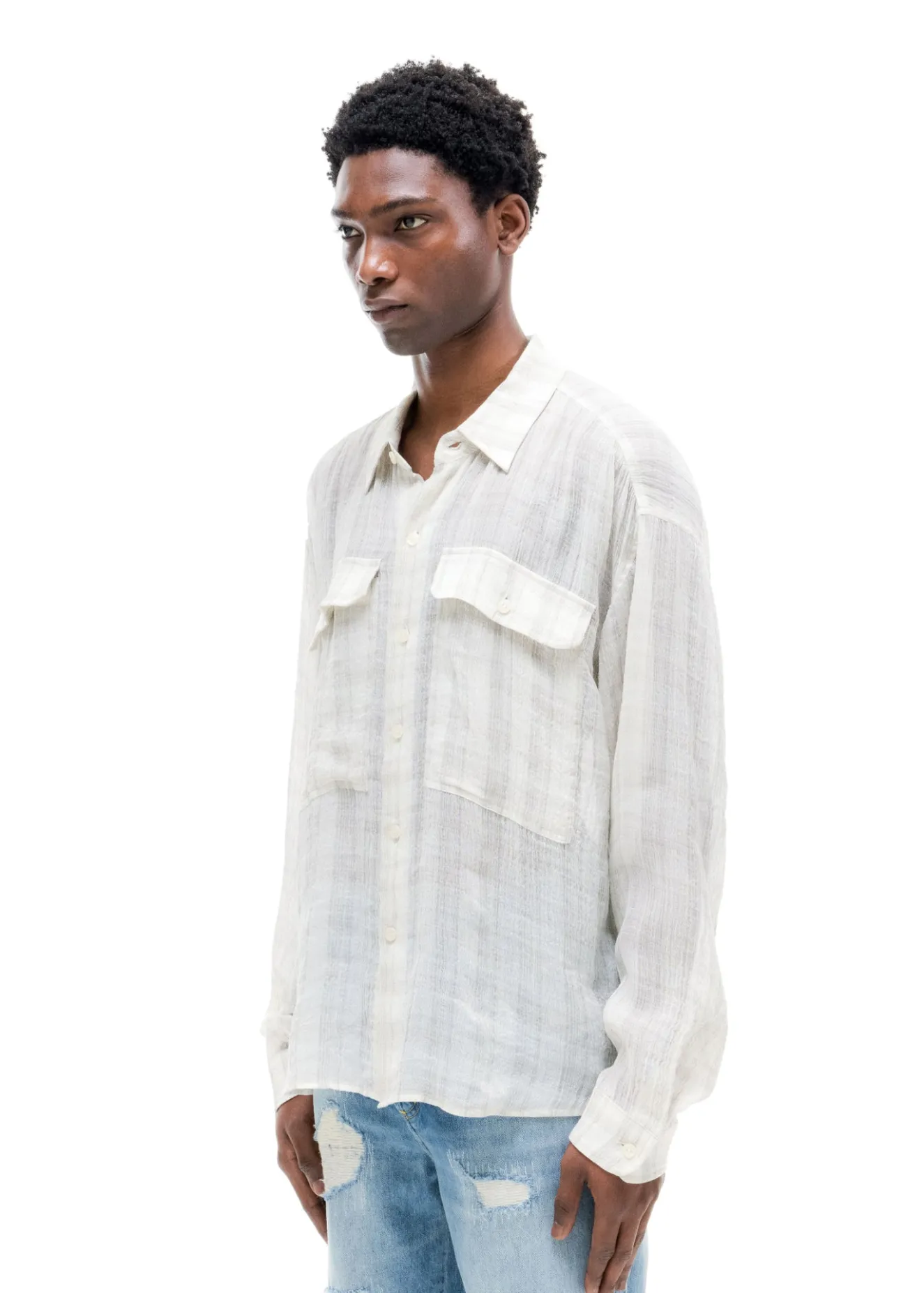 Online CHECKED SLUBBY SHIRT Shirts