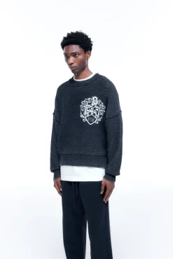 New COLLEGIATE CREST KNIT SWEATER Knitwear