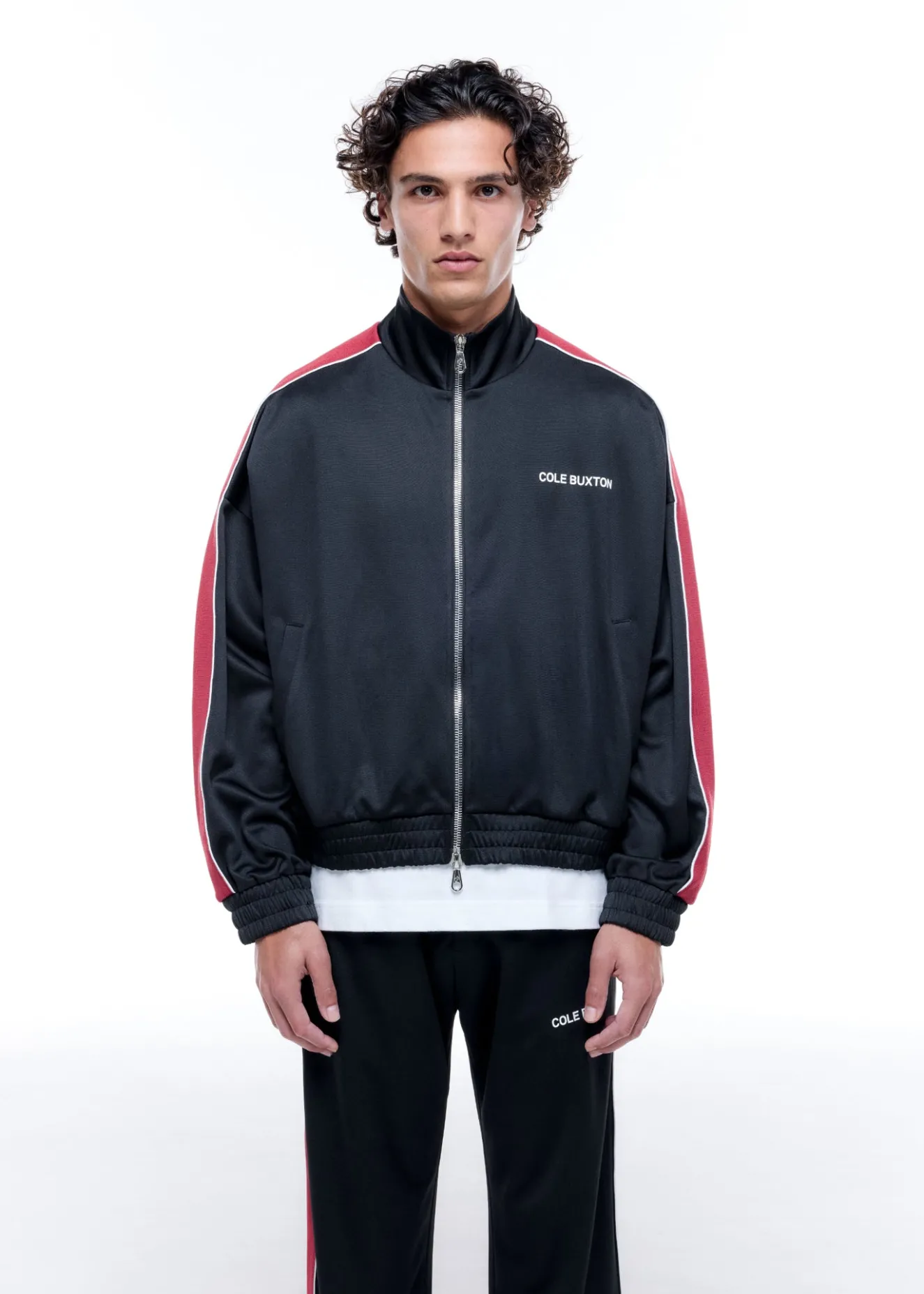 CONTRAST TAPE TRACK JACKET Outerwear