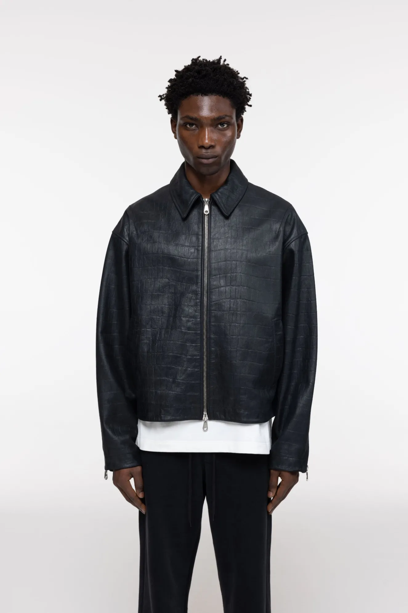 Online CROC LEATHER JACKET Outerwear|Leather
