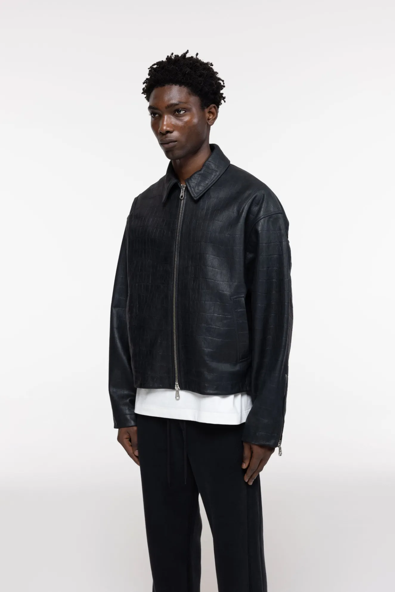 Online CROC LEATHER JACKET Outerwear|Leather