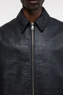 Online CROC LEATHER JACKET Outerwear|Leather