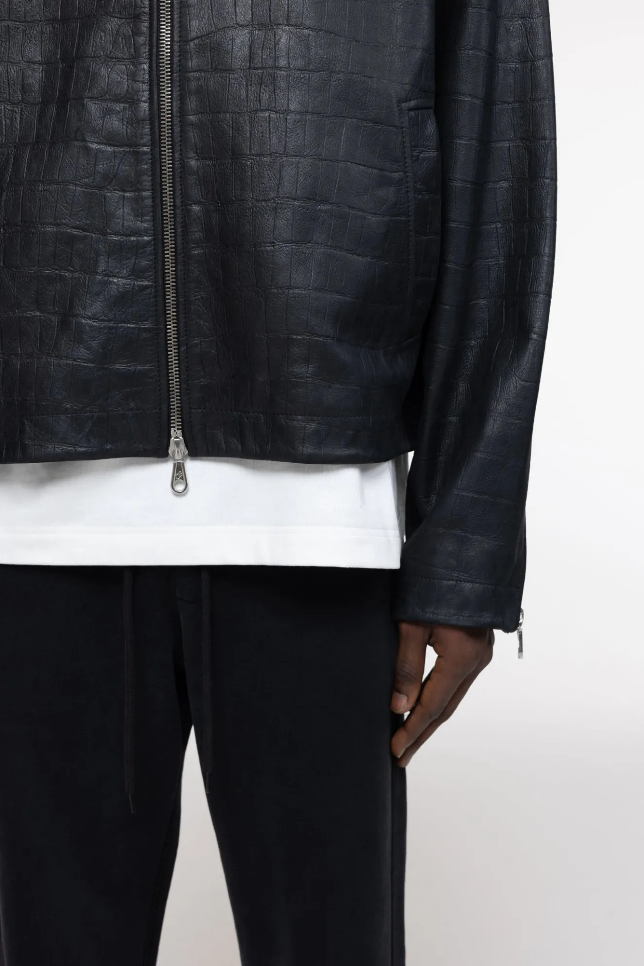 Online CROC LEATHER JACKET Outerwear|Leather