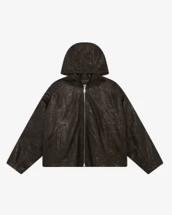 Online CRUNCH ZIPPED LEATHER JACKET Outerwear|Leather