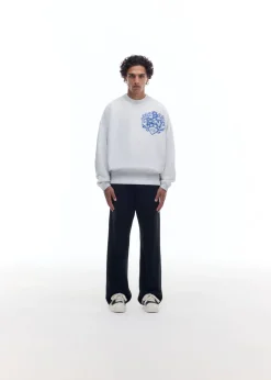 Hot DISTRESSED COLLEGIATE CREST SWEATSHIRT Sweatshirts