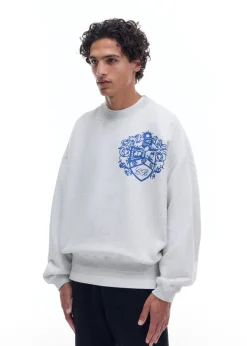 Hot DISTRESSED COLLEGIATE CREST SWEATSHIRT Sweatshirts
