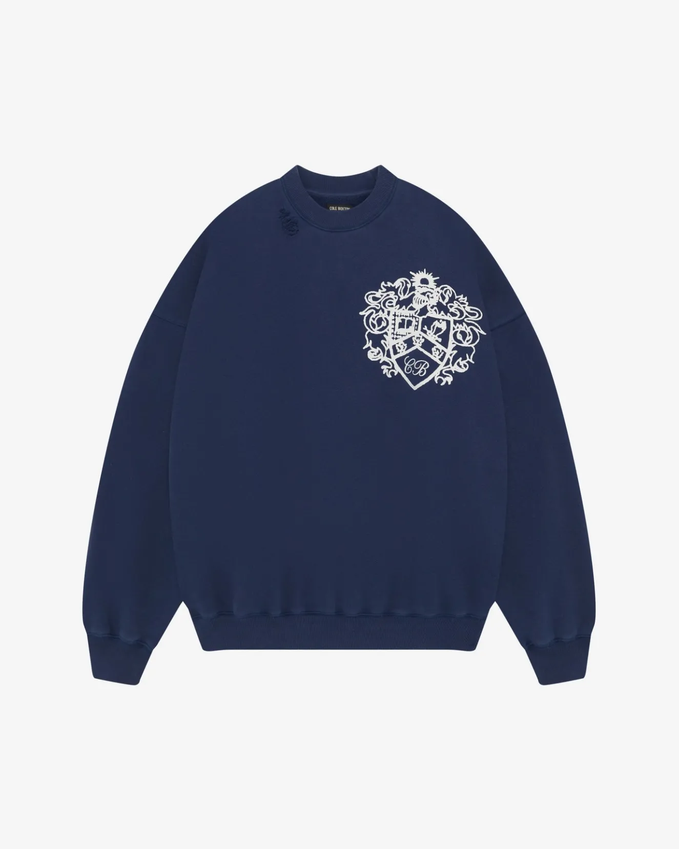 Sale DISTRESSED COLLEGIATE CREST SWEATSHIRT Sweatshirts