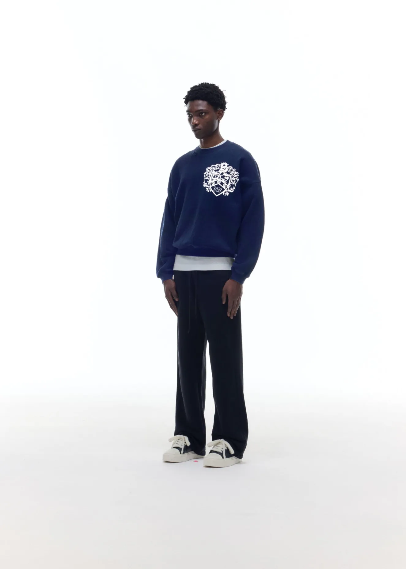 Sale DISTRESSED COLLEGIATE CREST SWEATSHIRT Sweatshirts