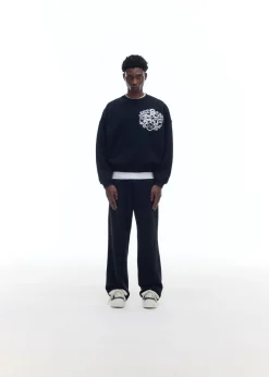 Best DISTRESSED COLLEGIATE CREST SWEATSHIRT Sweatshirts