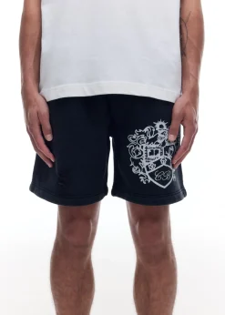 New DISTRESSED COLLEGIATE CREST SHORTS Shorts