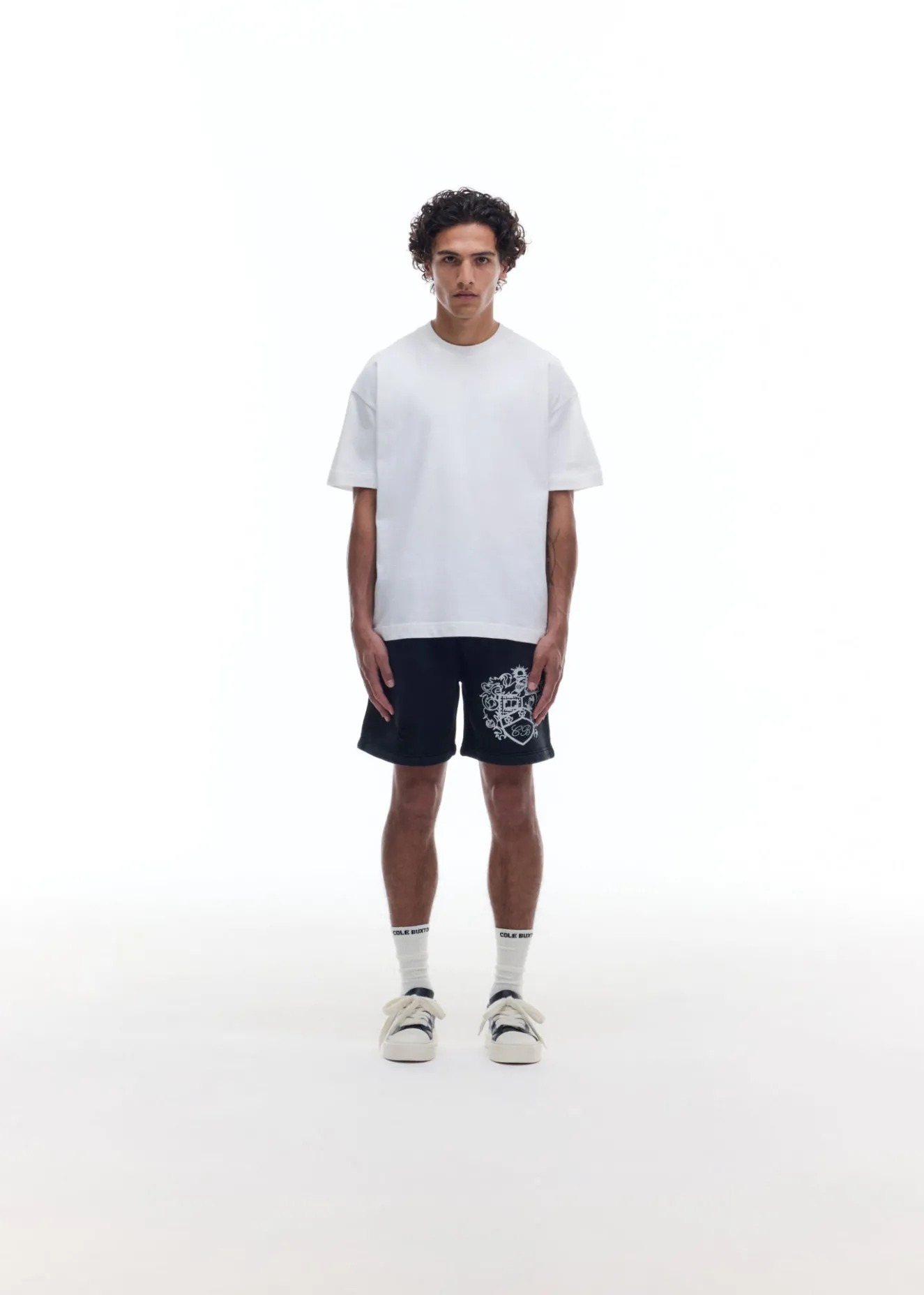 New DISTRESSED COLLEGIATE CREST SHORTS Shorts