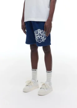 New DISTRESSED COLLEGIATE CREST SHORTS Shorts