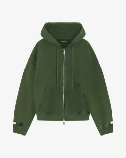 New DISTRESSED ZIPPED HOODIE Hoodies