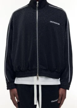GLITTER PIPED TRACK JACKET Outerwear