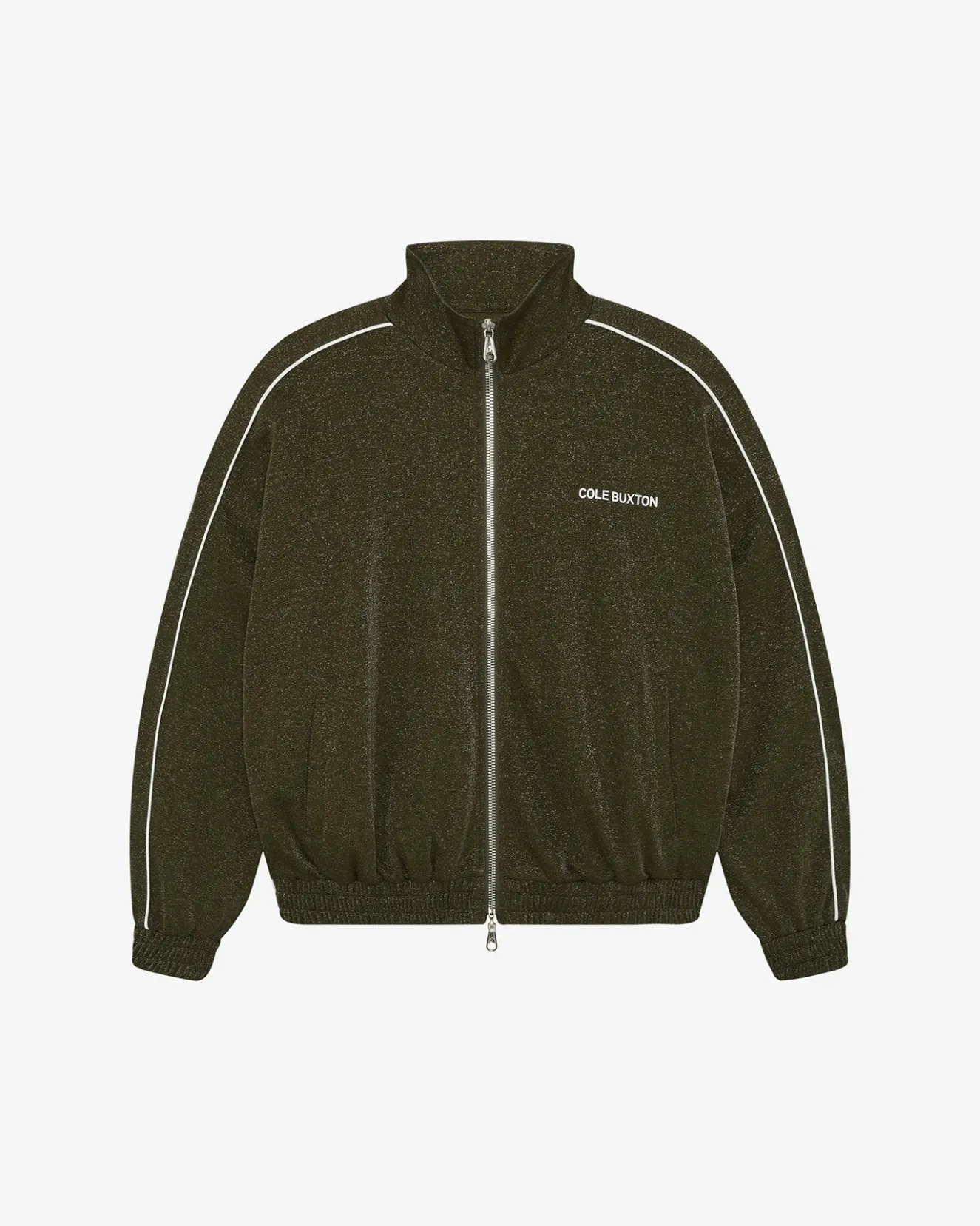 GLITTER PIPED TRACK JACKET Outerwear
