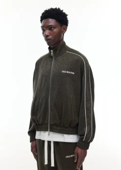GLITTER PIPED TRACK JACKET Outerwear