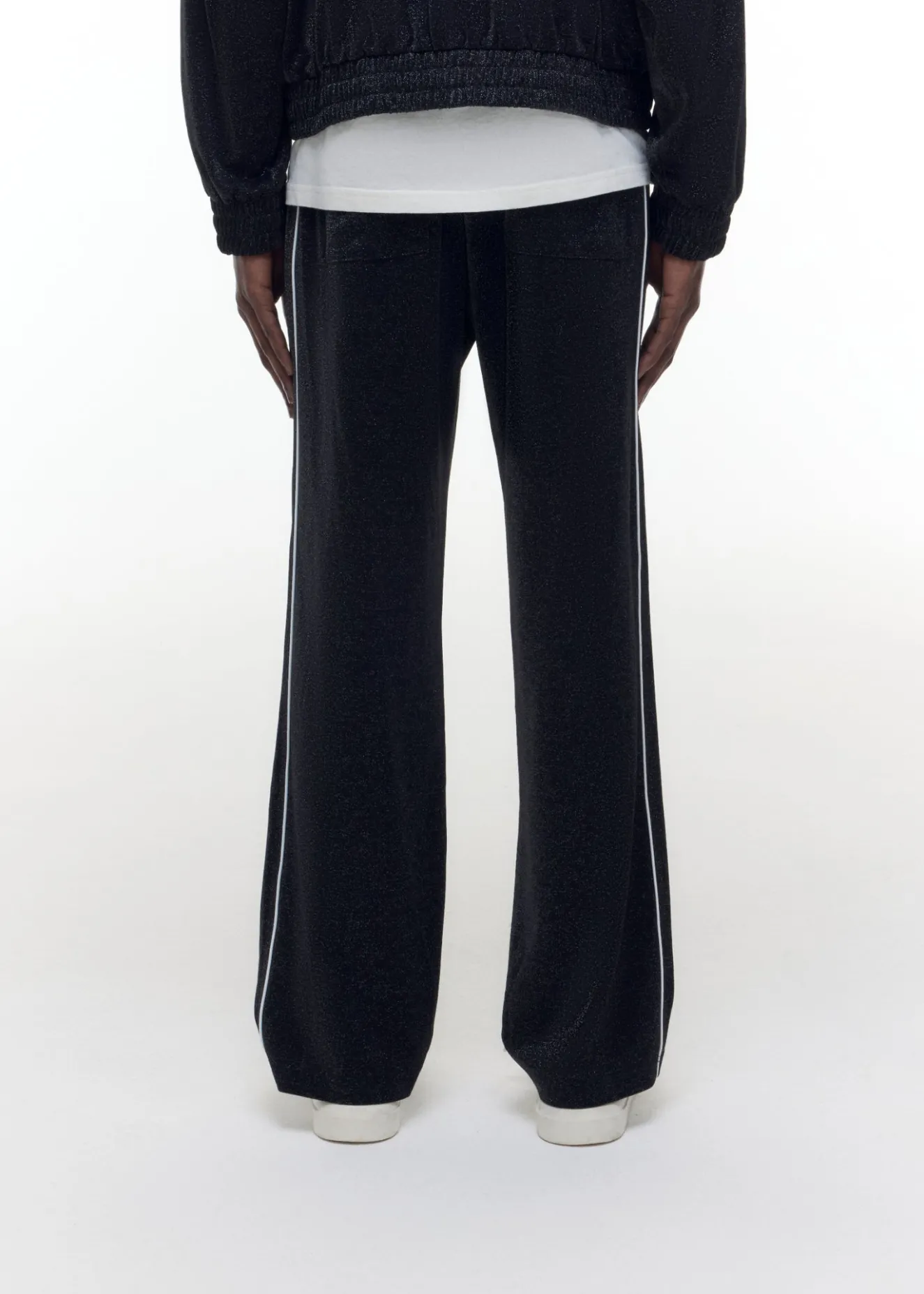 Hot GLITTER PIPED TRACK PANTS Pants