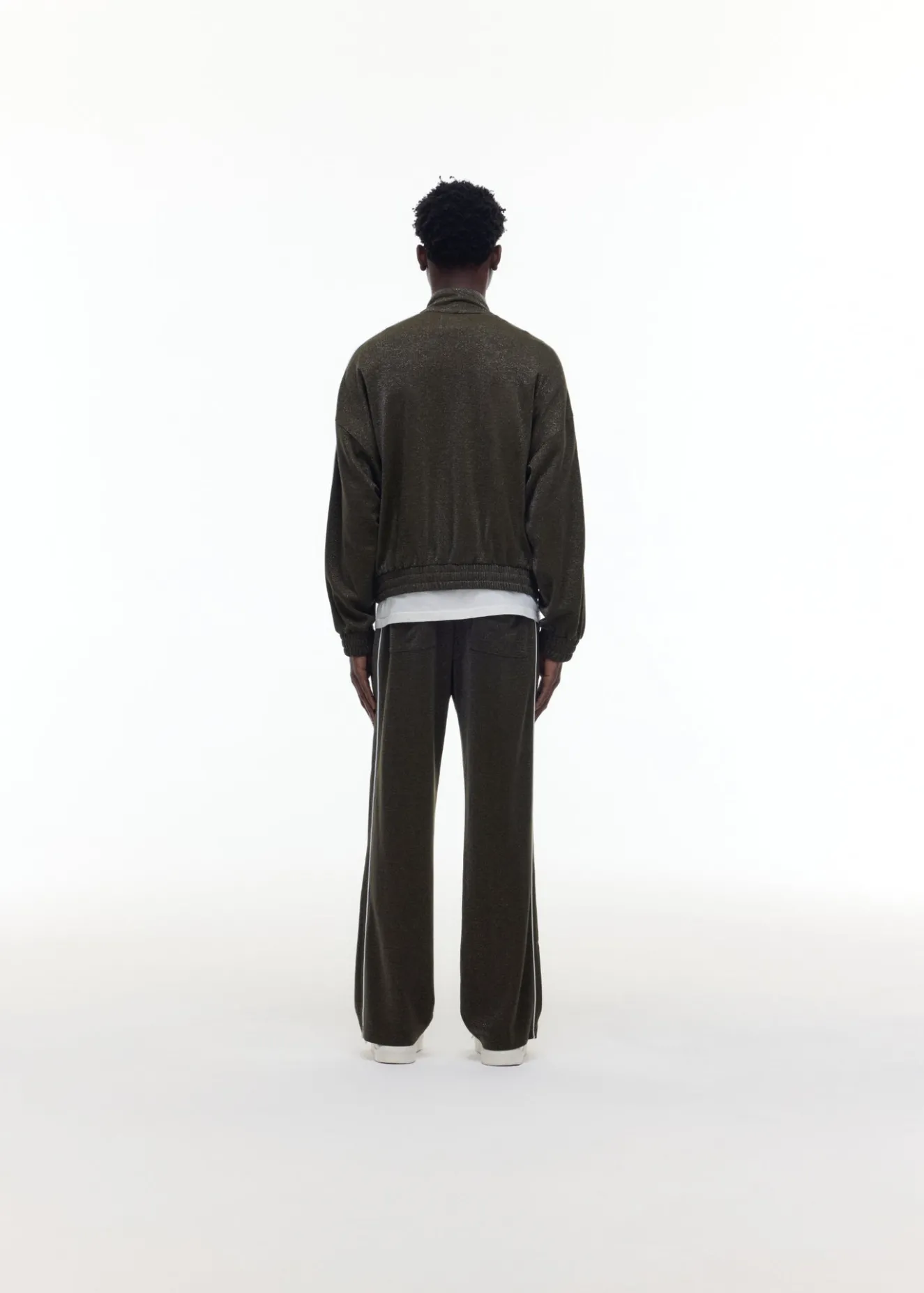 New GLITTER PIPED TRACK PANTS Pants