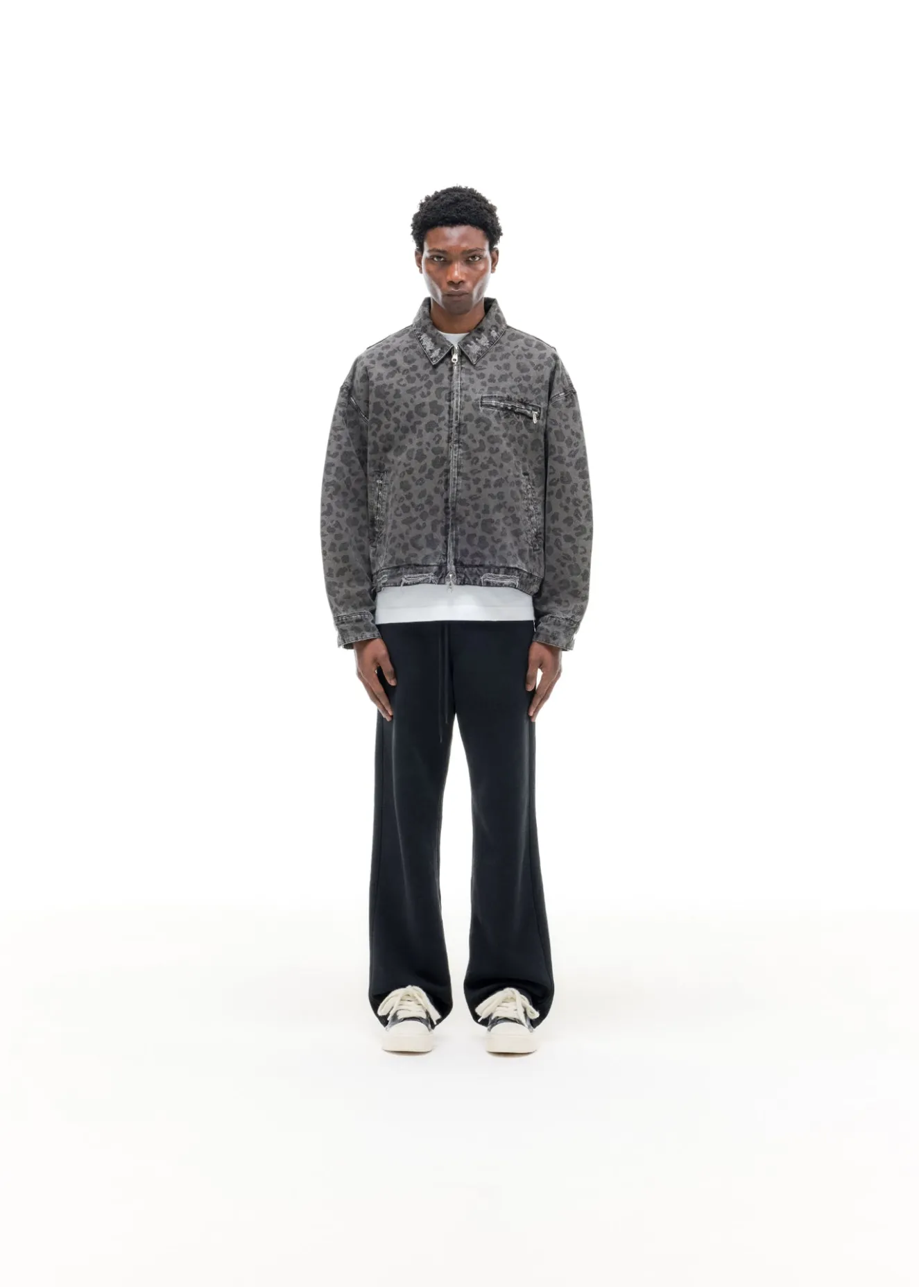 Online LEOPARD DISTRESSED TRUCKER JACKET Outerwear