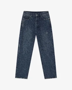 LEOPARD PRINT JEANS Denim