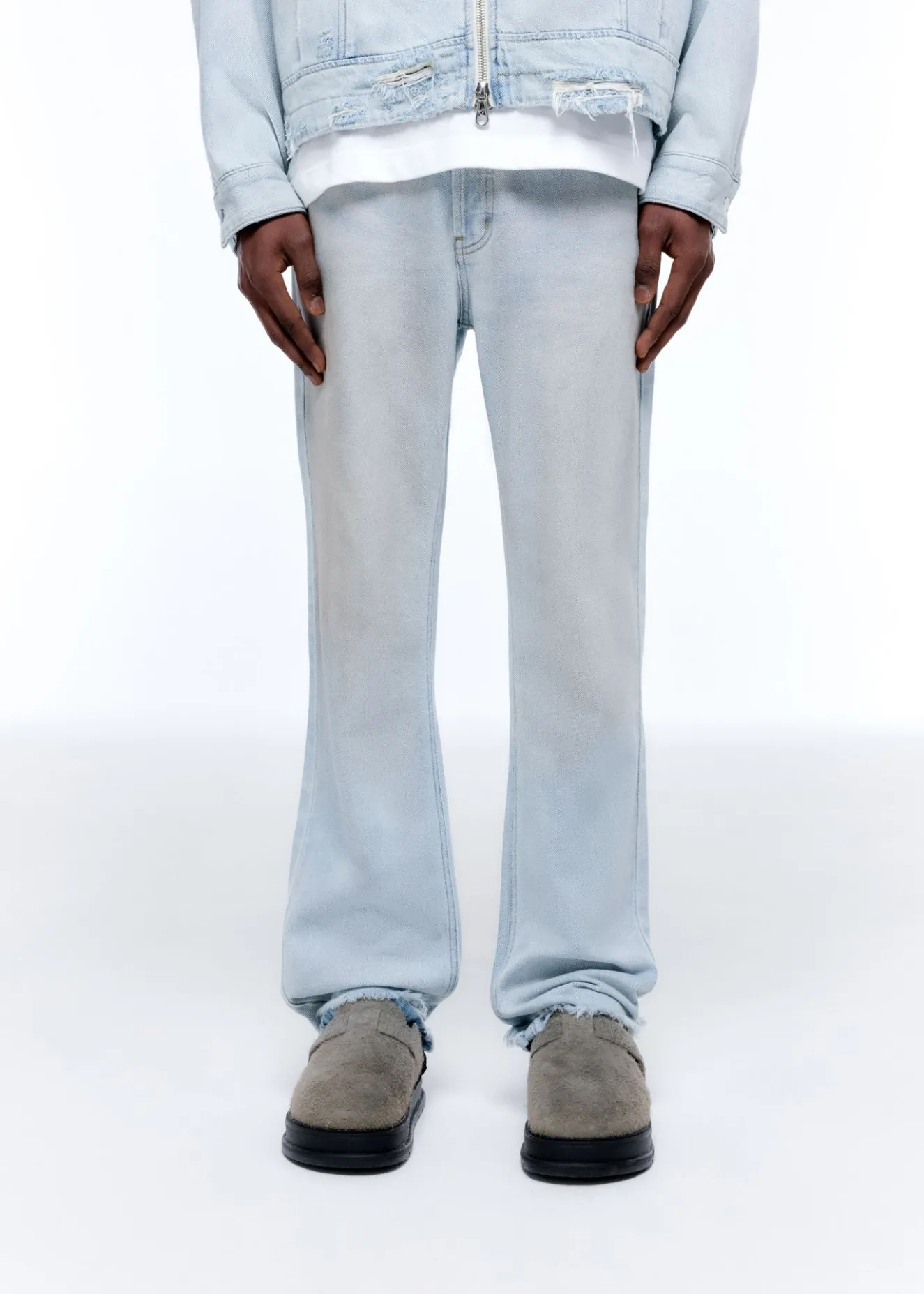 Outlet LIGHT WASH DENIM JEANS Denim