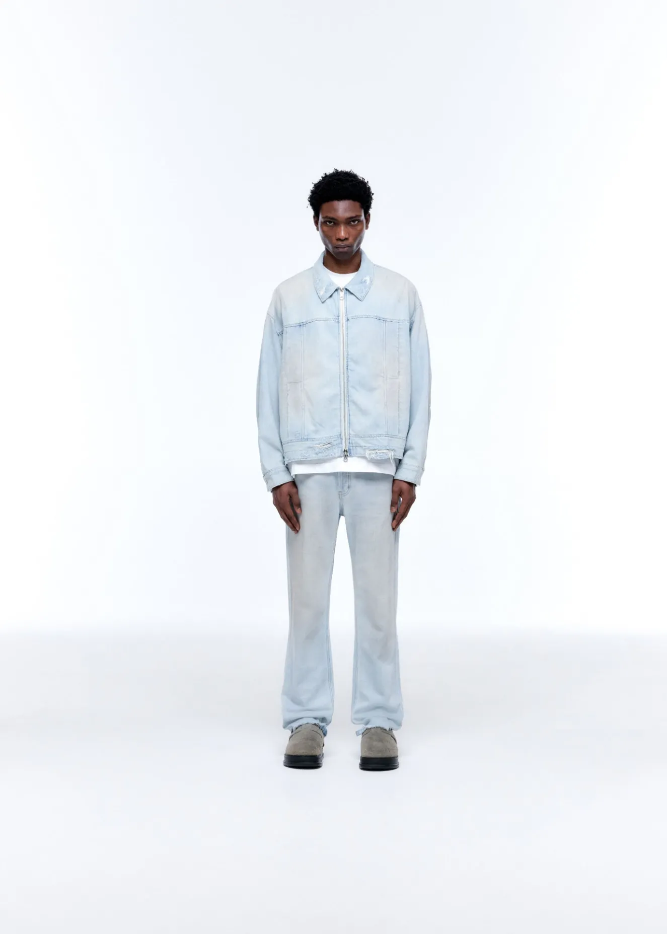Clearance LIGHT WASH DENIM TRUCKER JACKET Outerwear|Denim