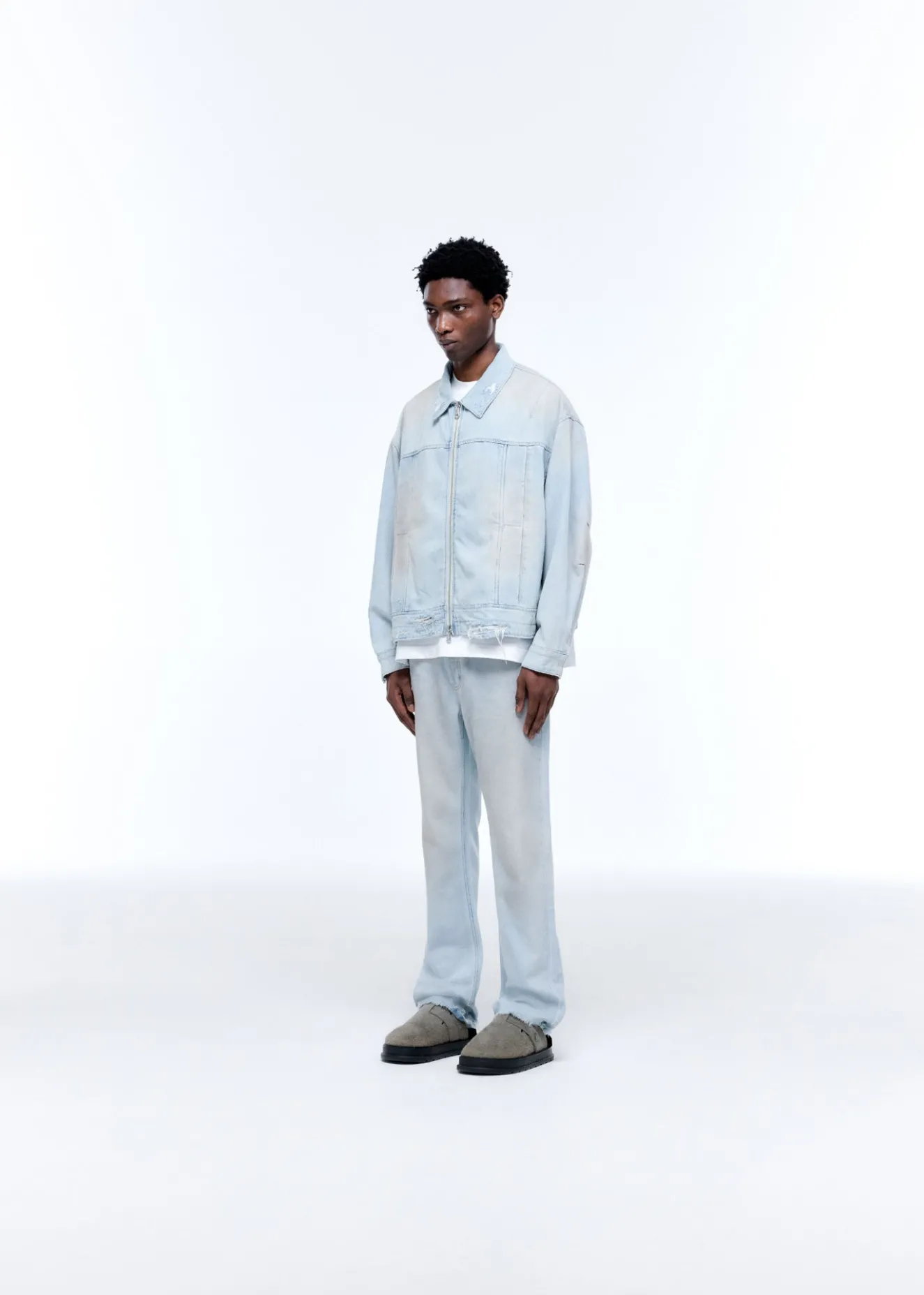 Clearance LIGHT WASH DENIM TRUCKER JACKET Outerwear|Denim