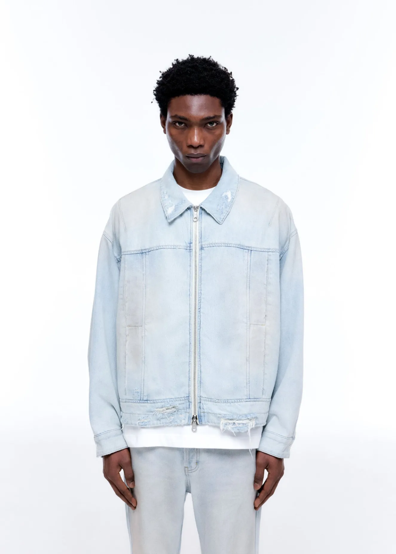 Clearance LIGHT WASH DENIM TRUCKER JACKET Outerwear|Denim