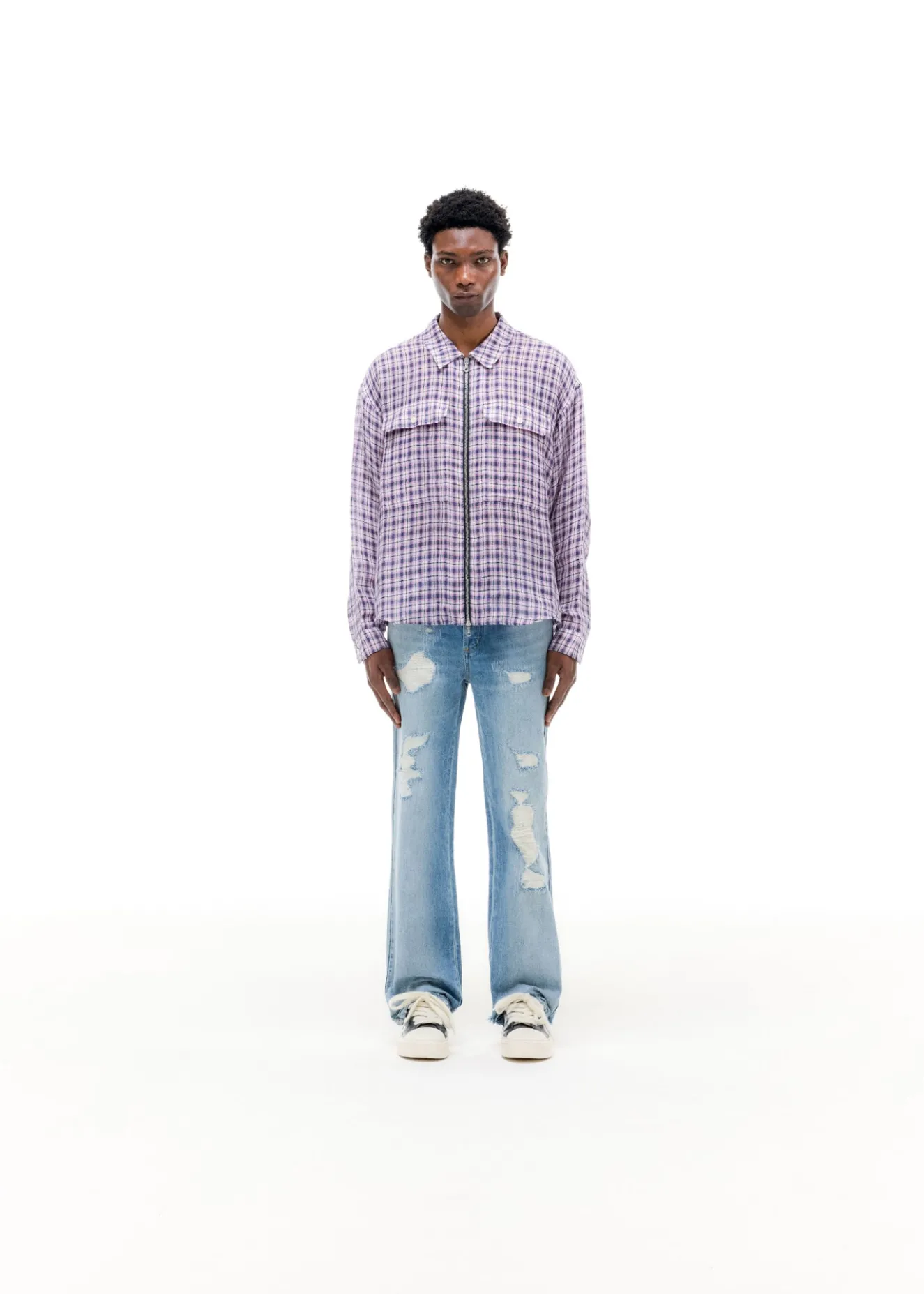 Best LINEN FLANNEL ZIPPED SHIRT Shirts
