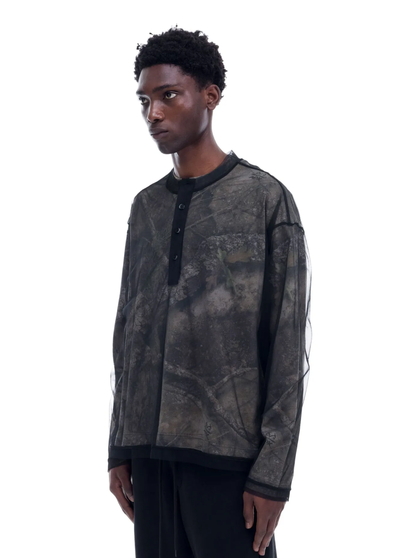New MESH HENLEY T-Shirts