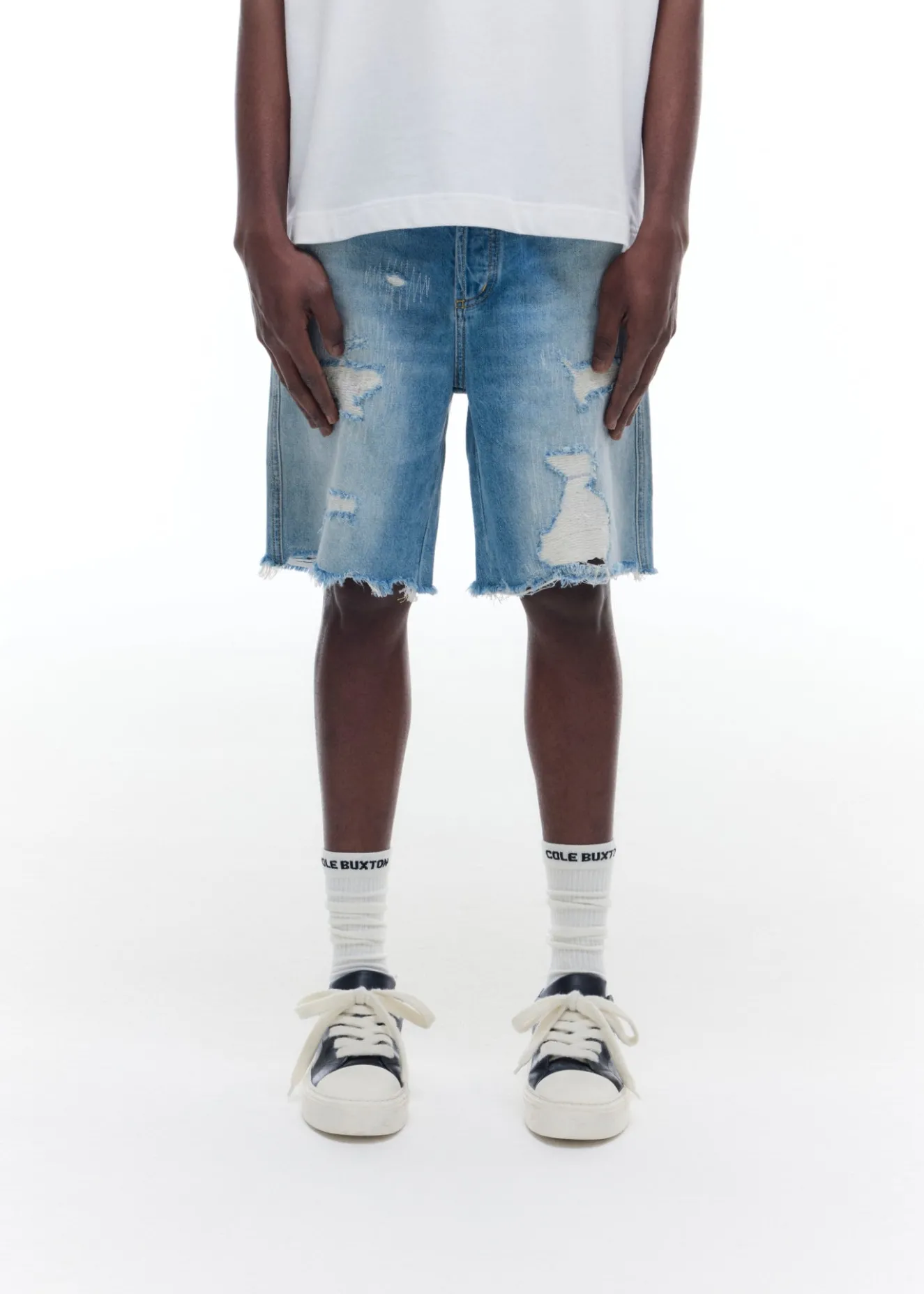 Hot REPAIRED DENIM SHORTS Shorts|Denim