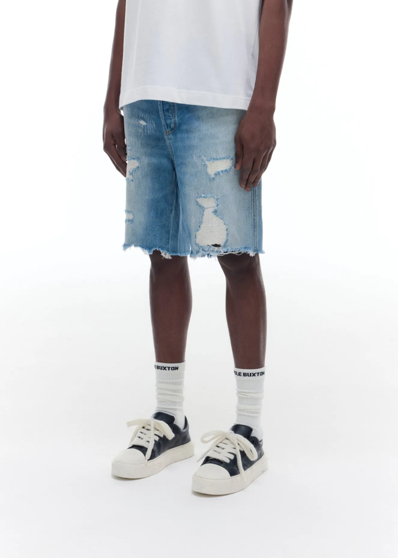Hot REPAIRED DENIM SHORTS Shorts|Denim